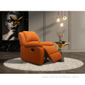 Orange Color Reclining Cheap Leather Single Sofa